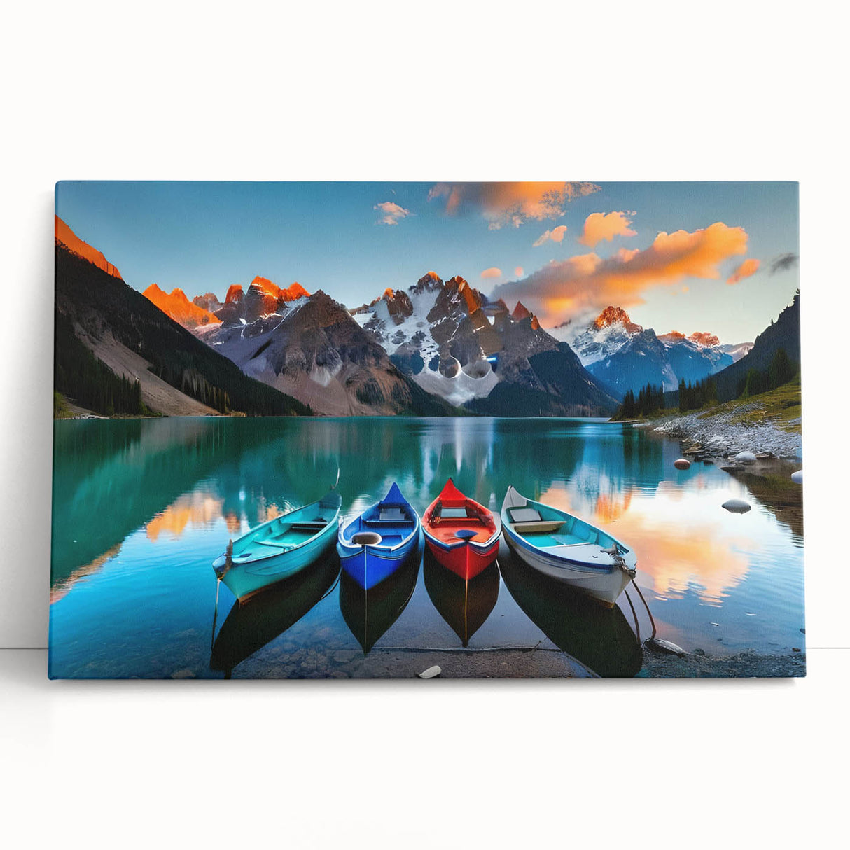 Black and white photograph of Alberta, Canada scenery on stretched canvas, ideal for kitchen wall art or bedroom.