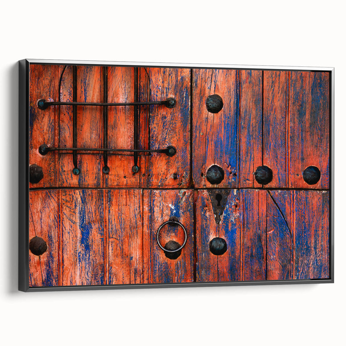 Black and white framed canvas of Baja California landscape, ideal for bedroom wall decor.