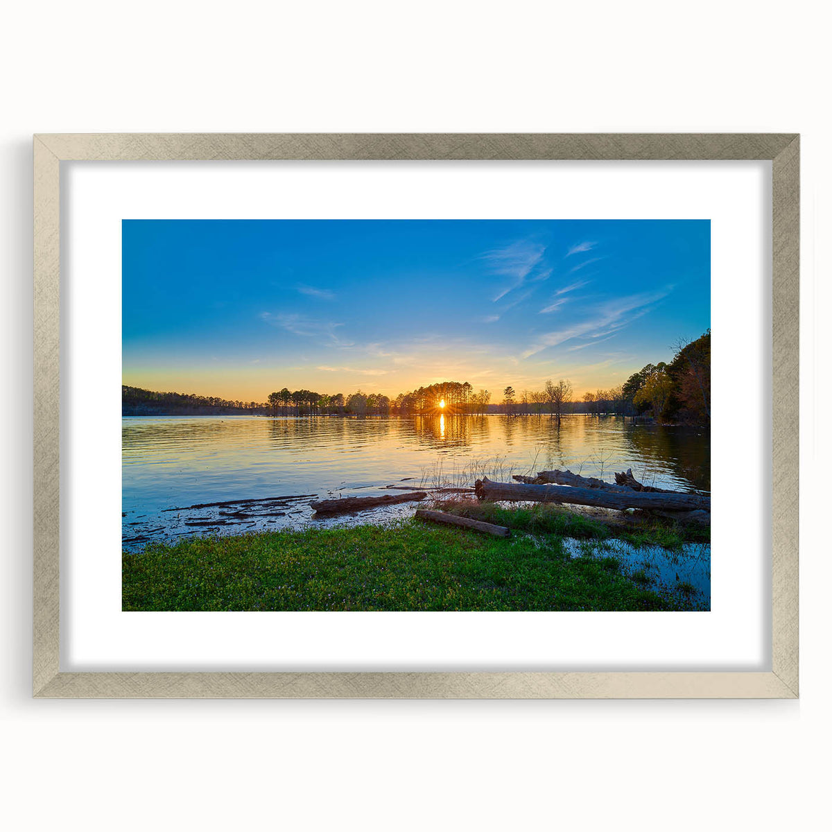 Textured abstract art print of Arkansas scenery in muted earth tones on a framed canvas, suitable for bedroom decor.