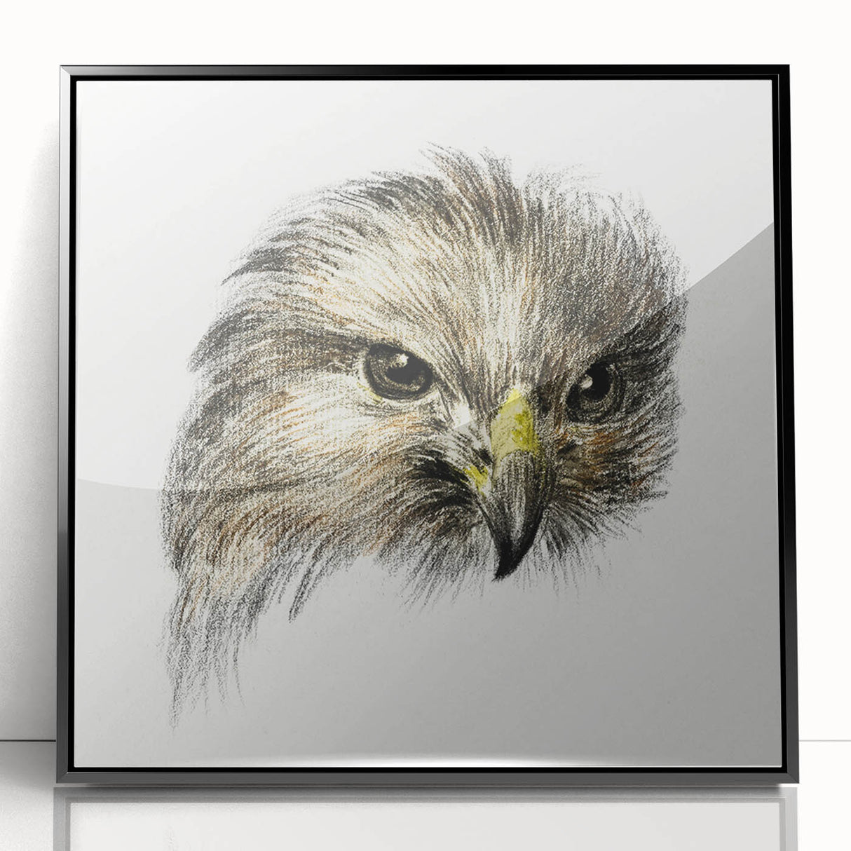 Head of a Bird of Prey by Jean Bernard - Romantic Wildlife Art Print