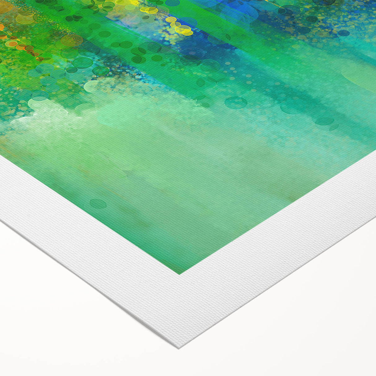 Abstract floral design on rolled canvas showcasing vibrant colors and intricate patterns, ideal for modern home decor. Packaged securely in a sturdy tube for safe transport.