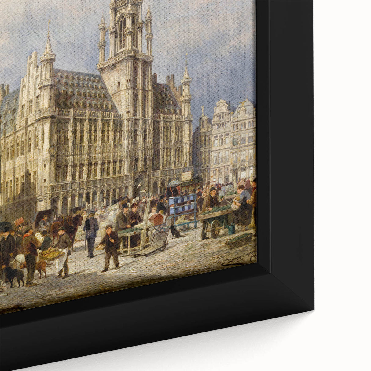 Brussels Grand Place by Christiaan Dommershuijzen - Romanticism Art