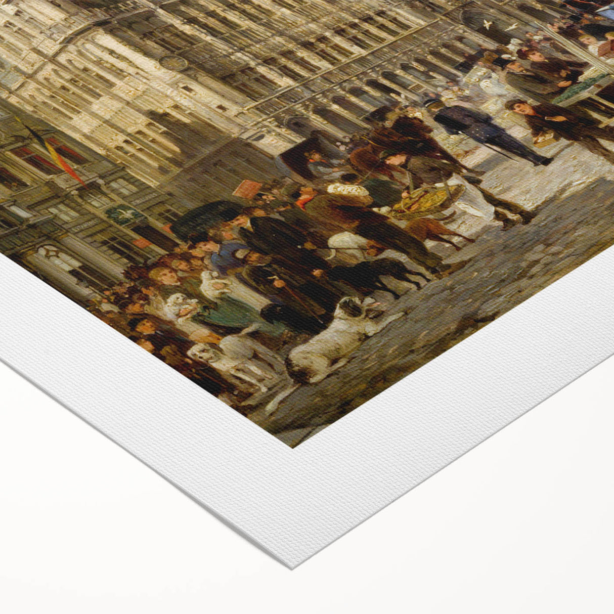 Brussels Grand Place by Christiaan Dommershuijzen - Romanticism Art