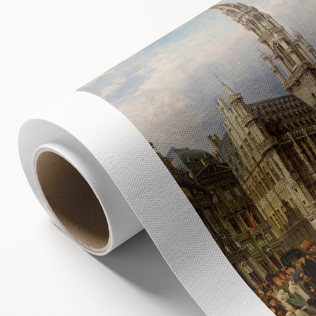 Brussels Grand Place by Christiaan Dommershuijzen - Romanticism Art