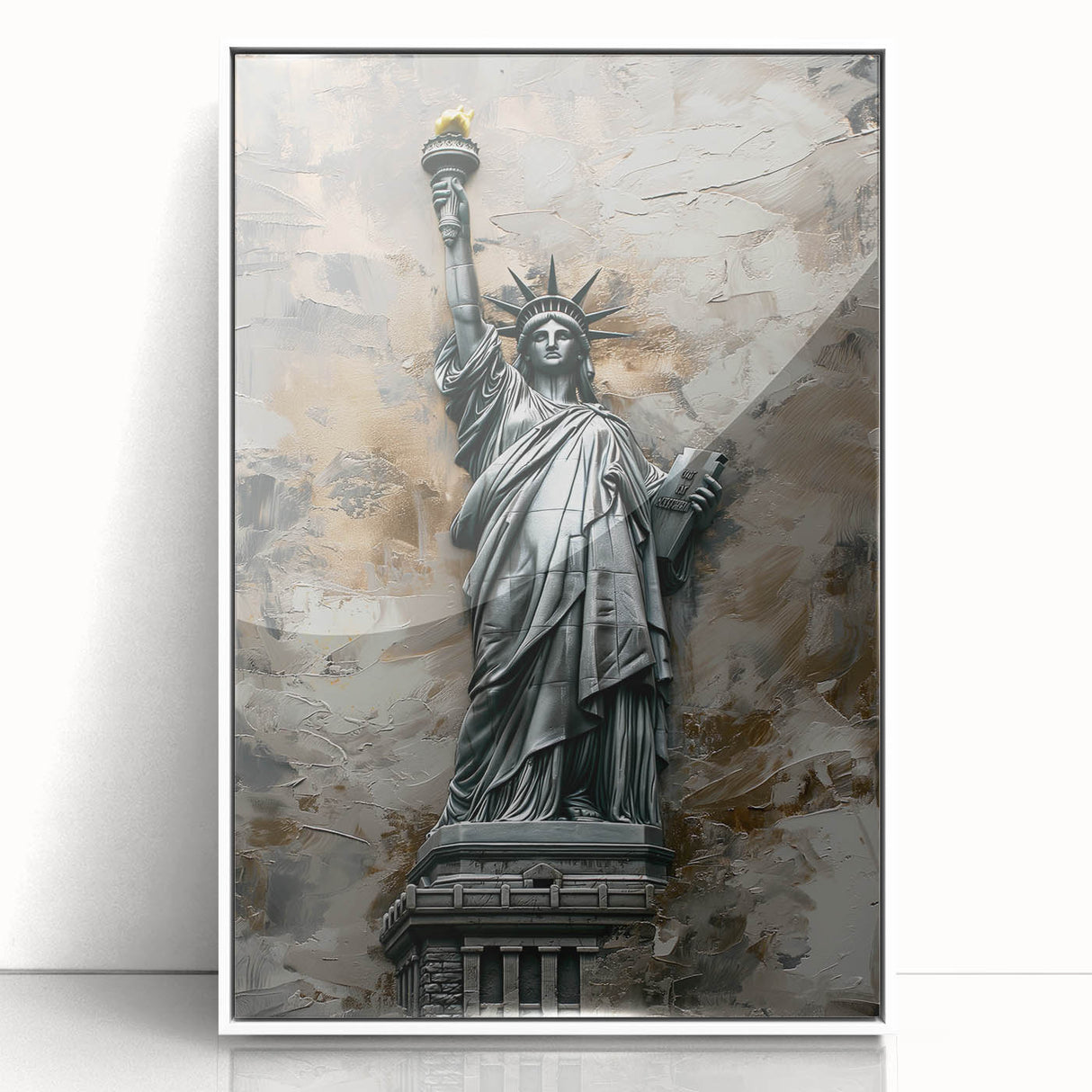 Framed abstract landscape wall art featuring vibrant colors and intricate designs, displayed against a white background, perfect for modern decor.