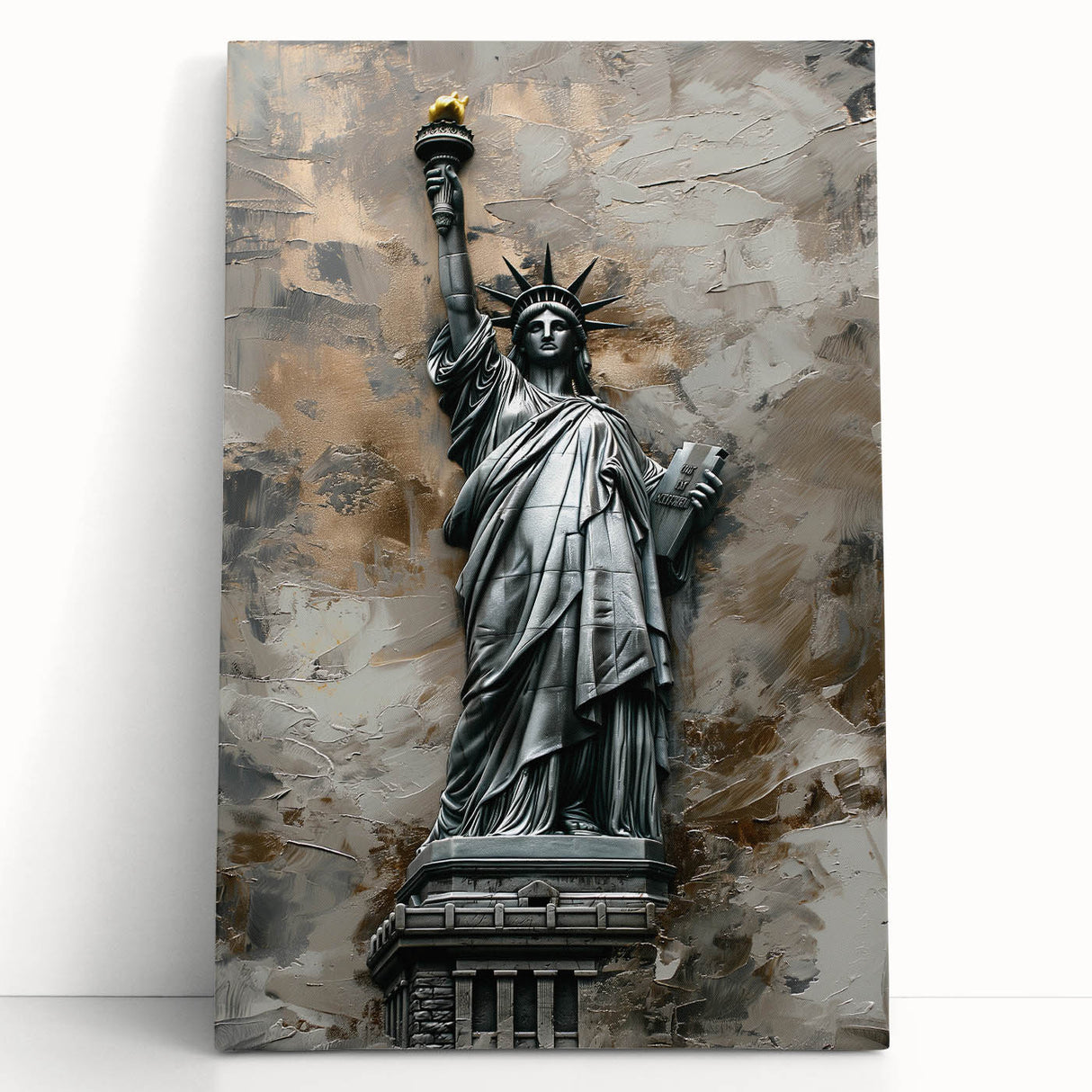 Abstract landscape wall art on stretched canvas, showcasing vibrant colors and fluid shapes, creating a modern artistic focal point for home decor. Ideal for contemporary interiors.