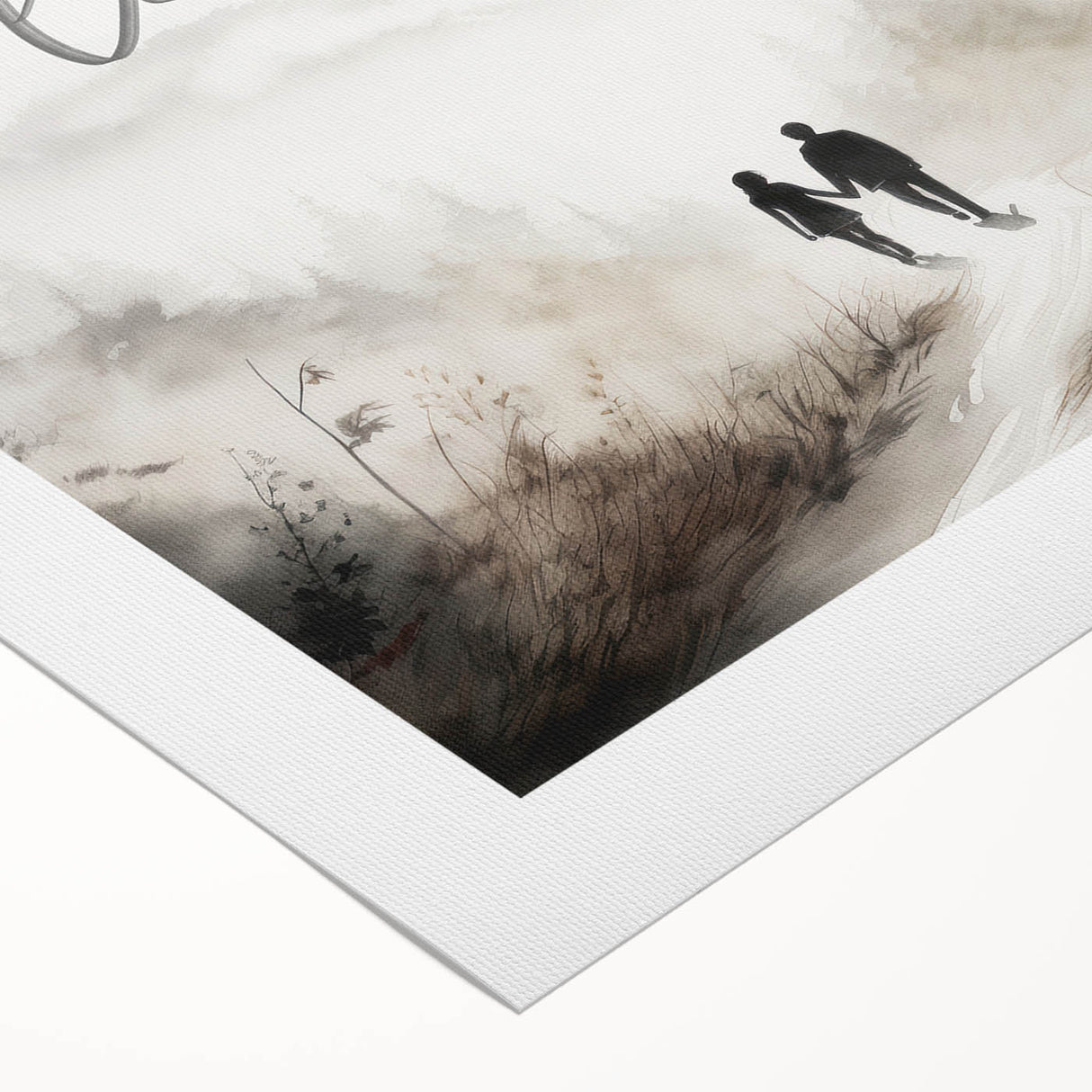 Romantic Typography Art Print - "Together They Loved" Canvas