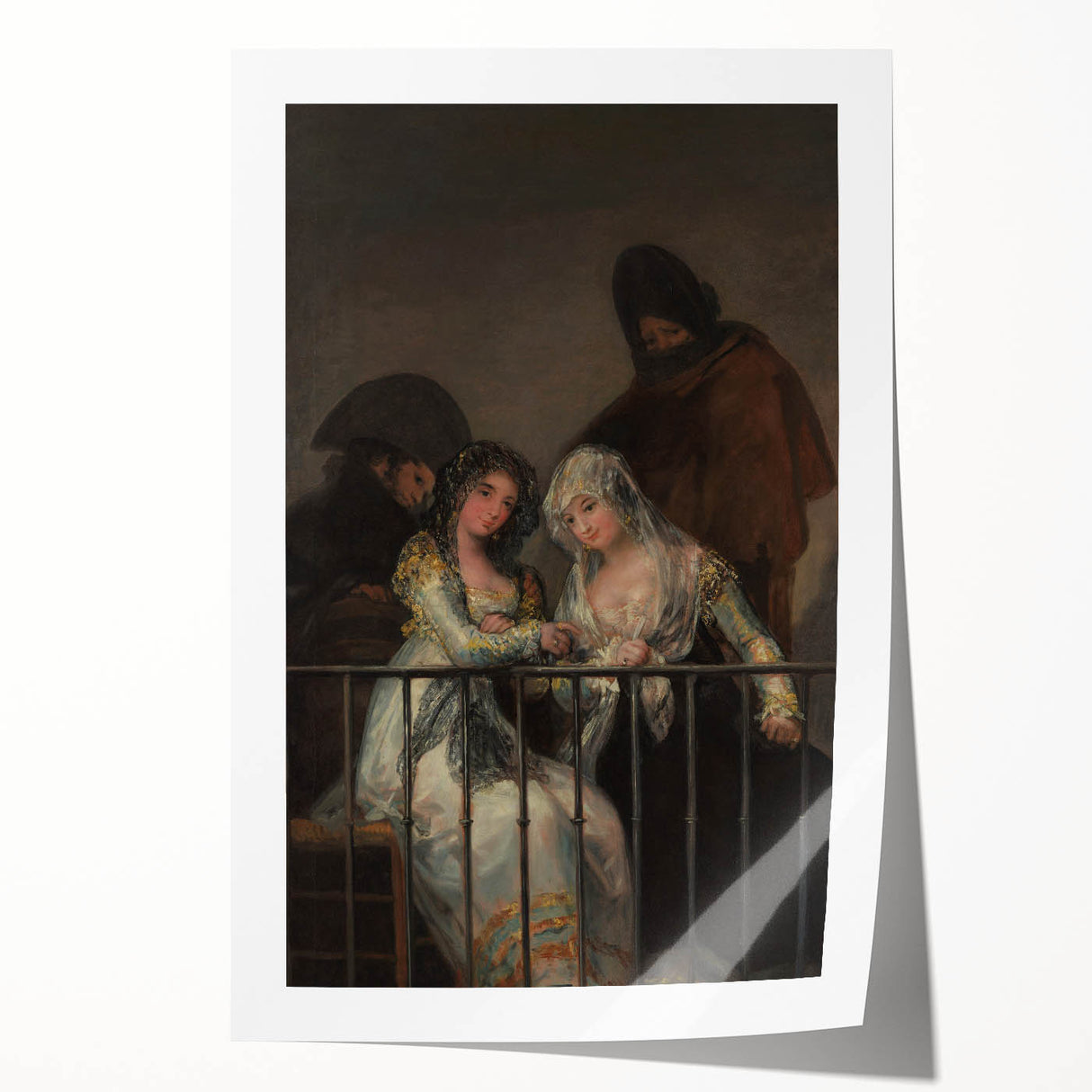 Historical Romanticism Canvas: Majas on a Balcony - Famous Romantic Art