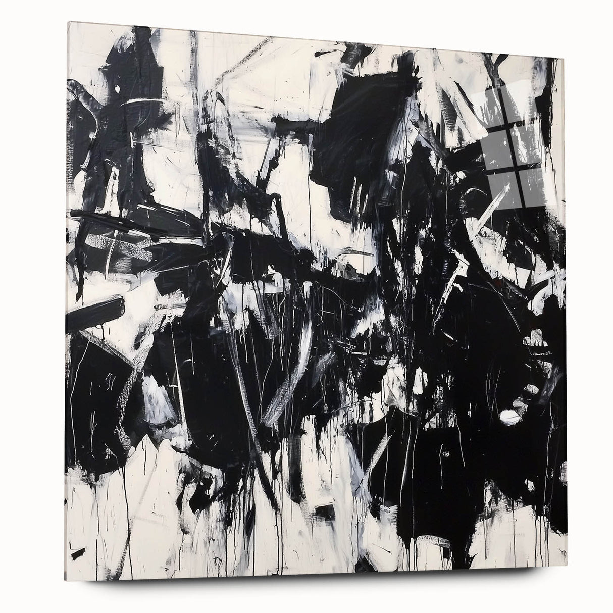 Black & White Office Wall Art - Modern Abstract Corporate Decor