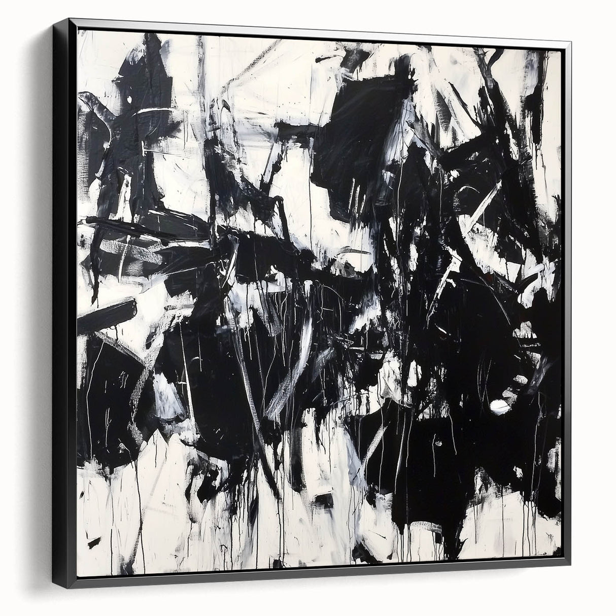Black & White Office Wall Art - Modern Abstract Corporate Decor