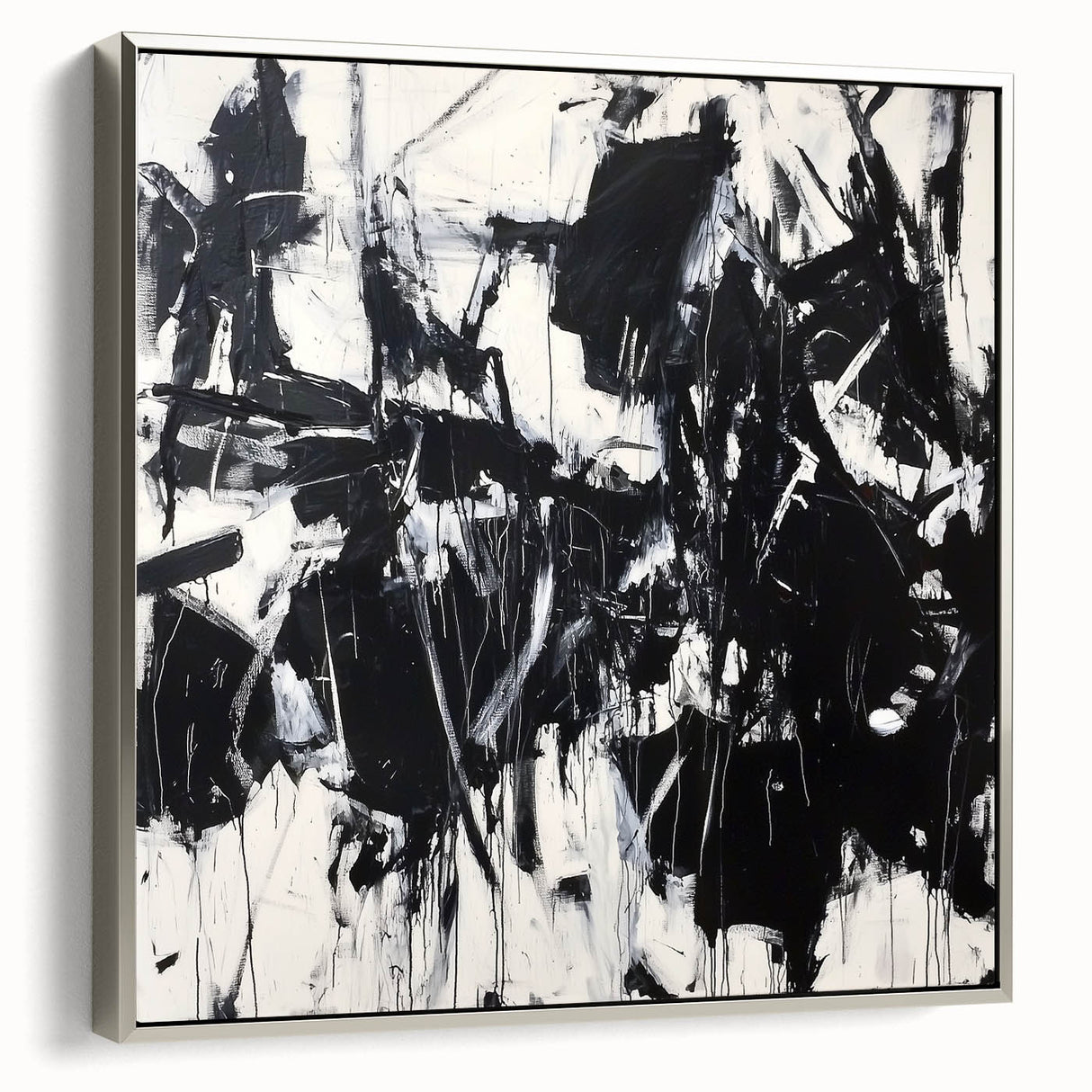 Black & White Office Wall Art - Modern Abstract Corporate Decor