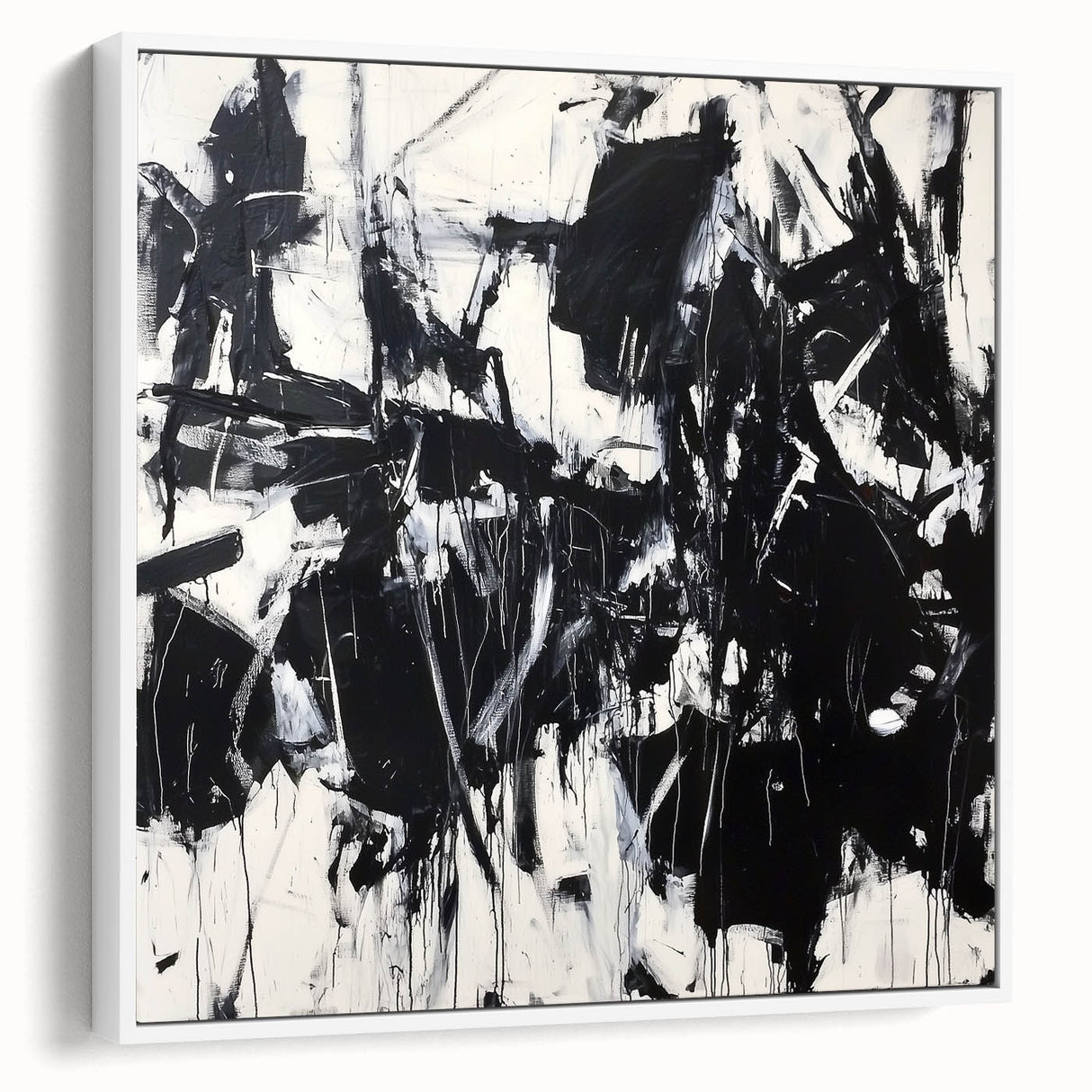 Black & White Office Wall Art - Modern Abstract Corporate Decor