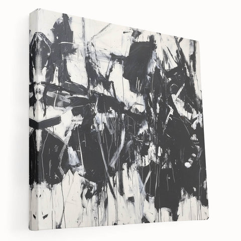 Black & White Office Wall Art - Modern Abstract Corporate Decor