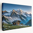 Large canvas print featuring a serene Georgian landscape in soft earth tones, ideal for kitchen wall art.