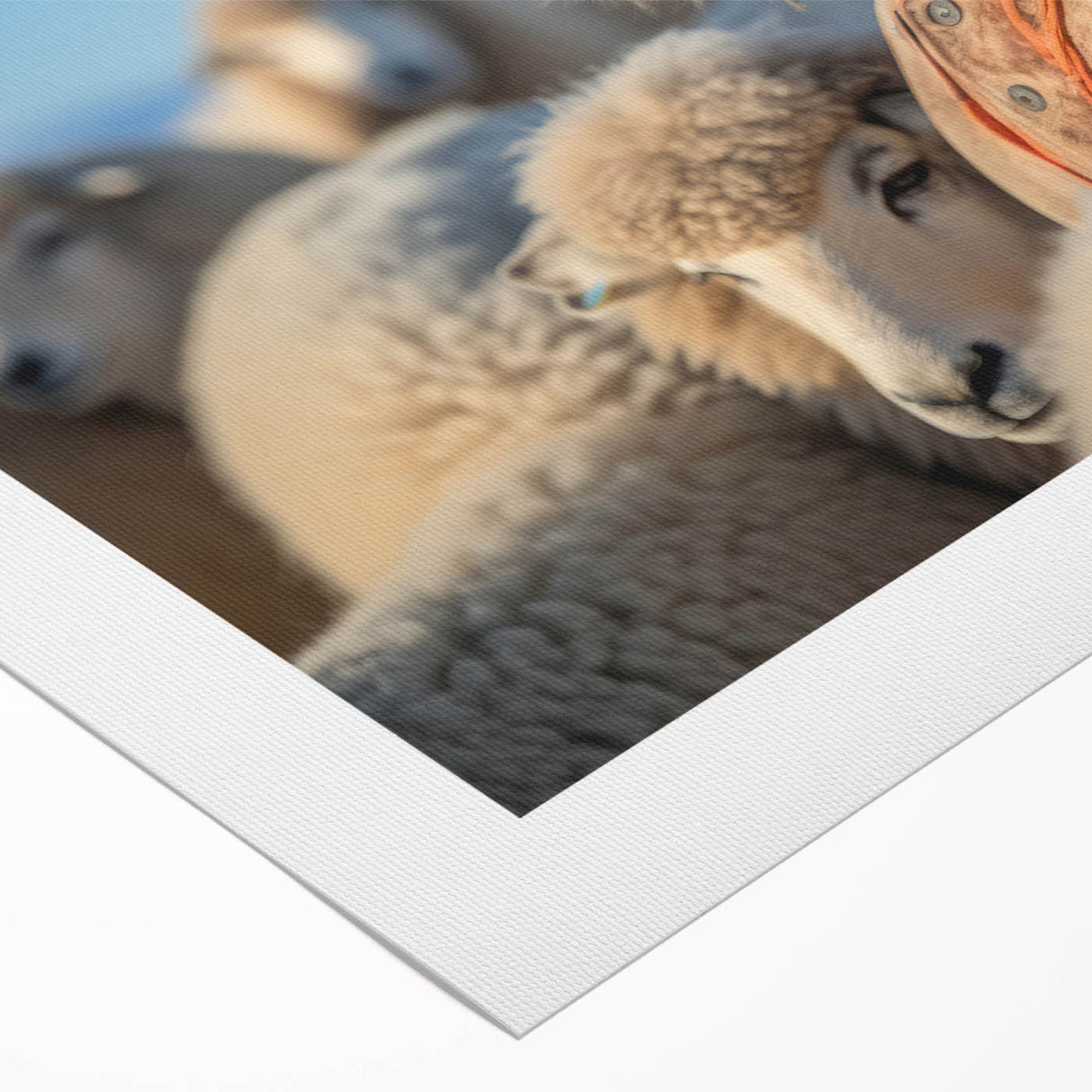 Art deco poster of a Mongolian landscape in muted earth tones on rolled canvas, suitable for dining room wall art.