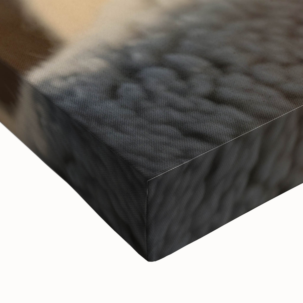 Large art depicting a black and white Mongolian landscape on stretched canvas, suitable for bedroom wall decor.