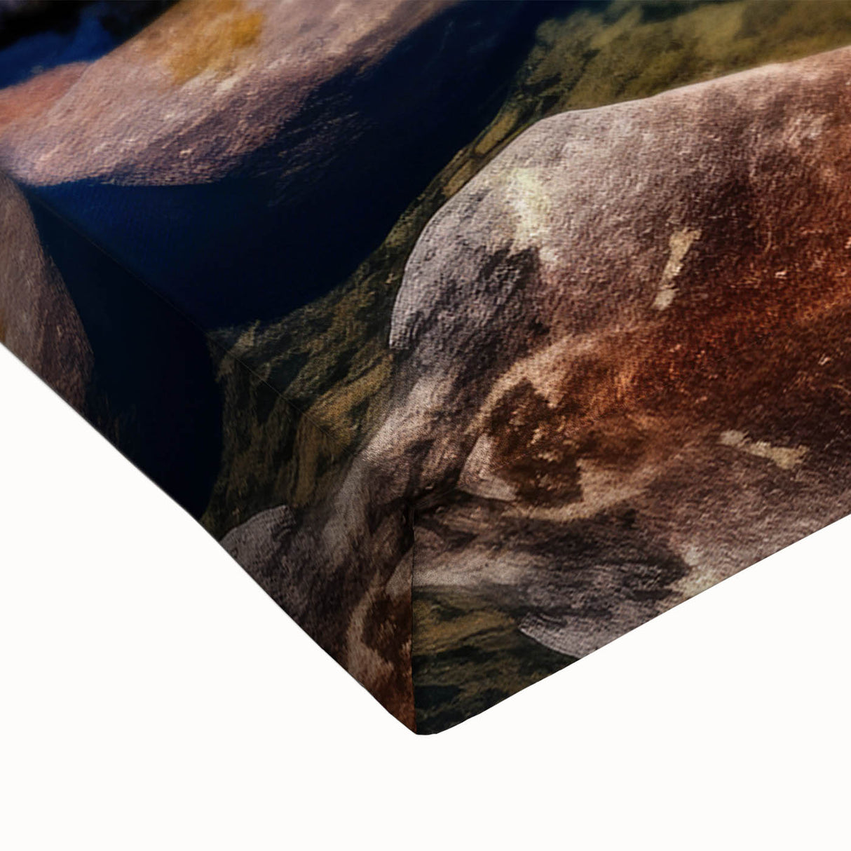 Black and white landscape art painting of Alberta, Canada on stretched canvas, ideal for bedroom wall decor.