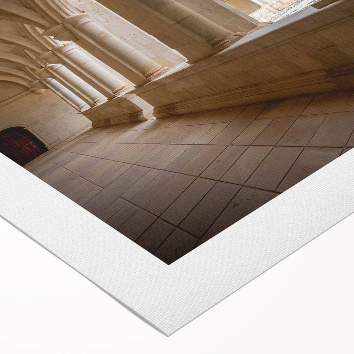 Art deco poster featuring Oaxaca, Mexico scenery in muted earth tones on rolled canvas, suitable for dining room decor.