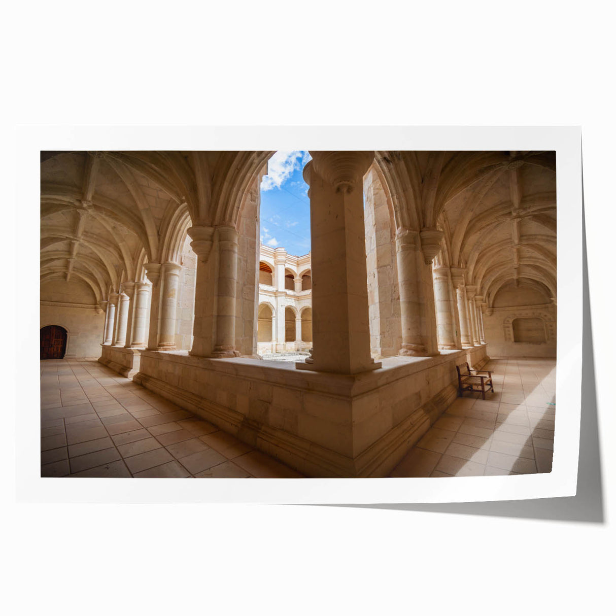 Extra large rolled print of Oaxaca scenery with vibrant floral elements, ideal for dining room wall art.