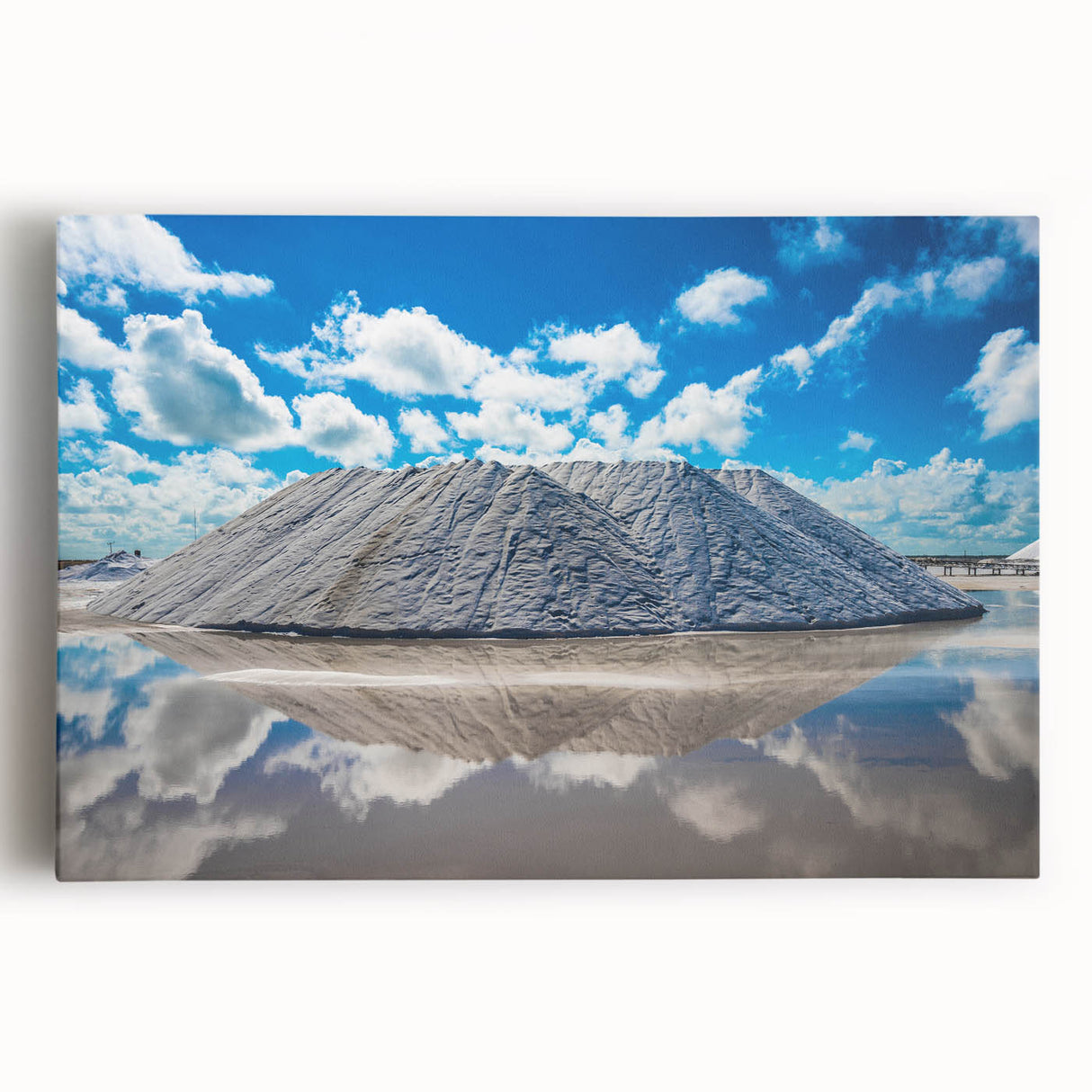 Black and white stretched canvas of Yucatan scenery, ideal for kitchen wall art.