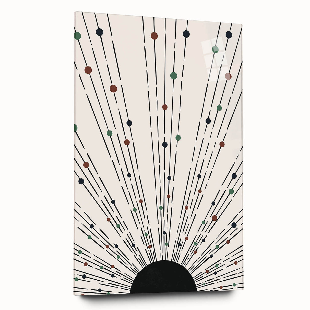 Dining Room Wall Decor – Abstract Sunburst Canvas Print