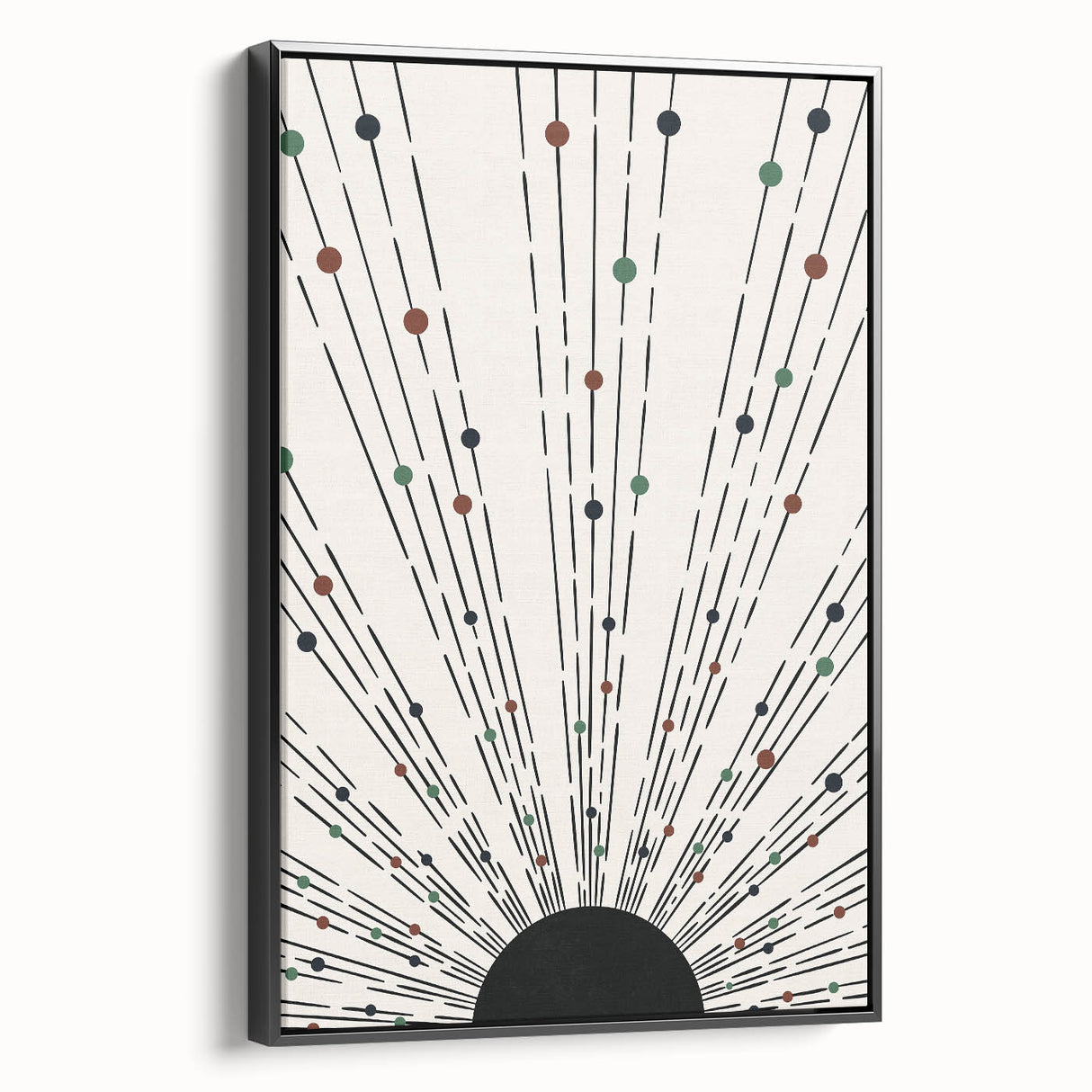 Dining Room Wall Decor – Abstract Sunburst Canvas Print