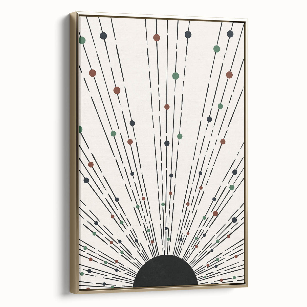 Dining Room Wall Decor – Abstract Sunburst Canvas Print