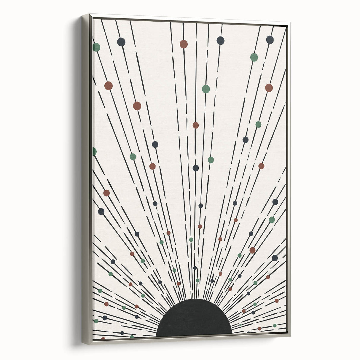 Dining Room Wall Decor – Abstract Sunburst Canvas Print