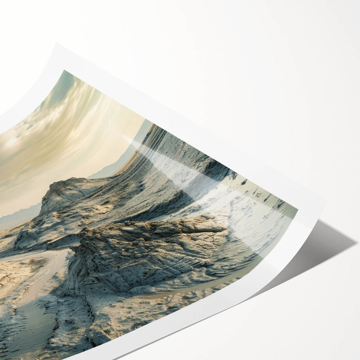 Extra large wall art featuring line art flowers in muted earth tones on a rolled canvas, ideal for large living room decor.