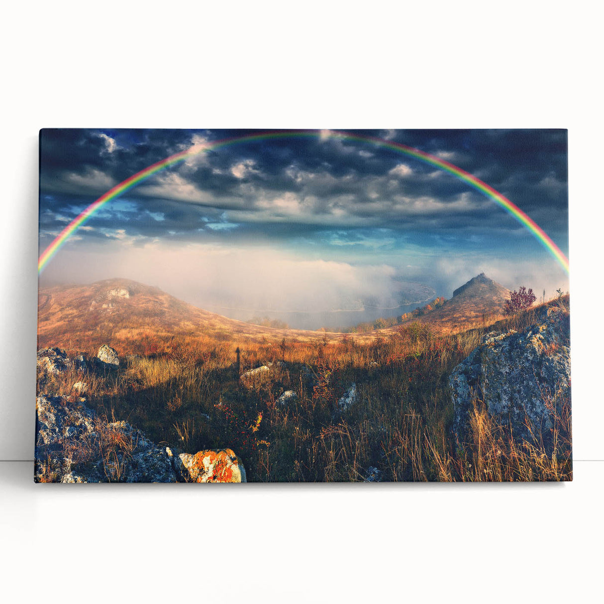 Black and white stretched canvas featuring a serene European scenery, ideal for kitchen wall art or bedroom ambiance.