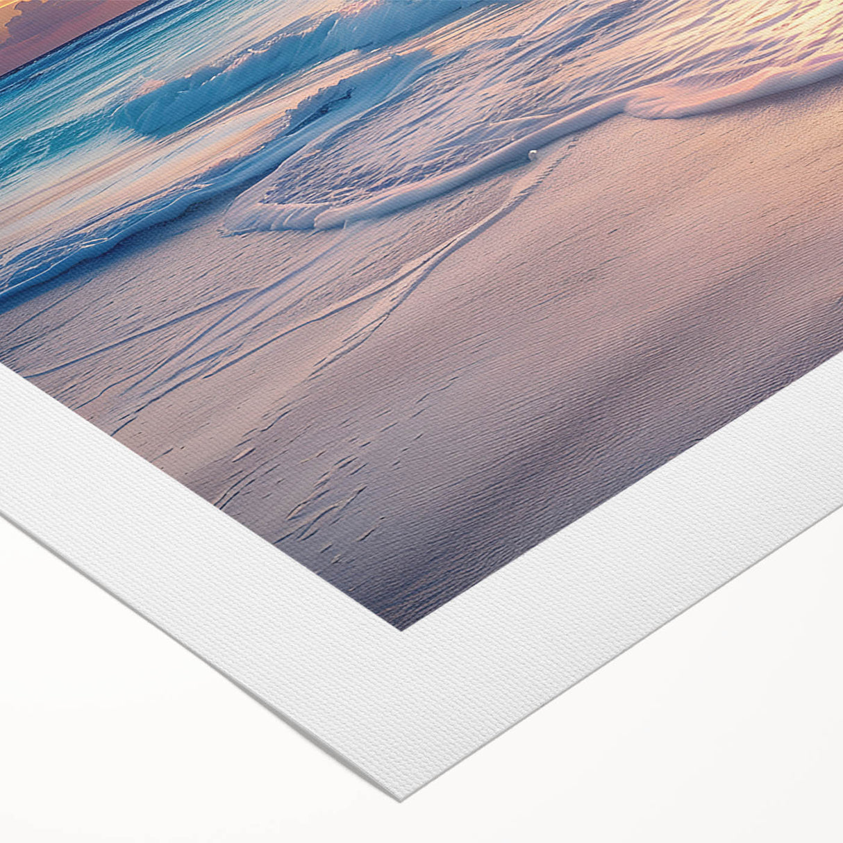 Art deco poster featuring a vibrant Cancun scenery on rolled canvas, suitable for dining room decor.