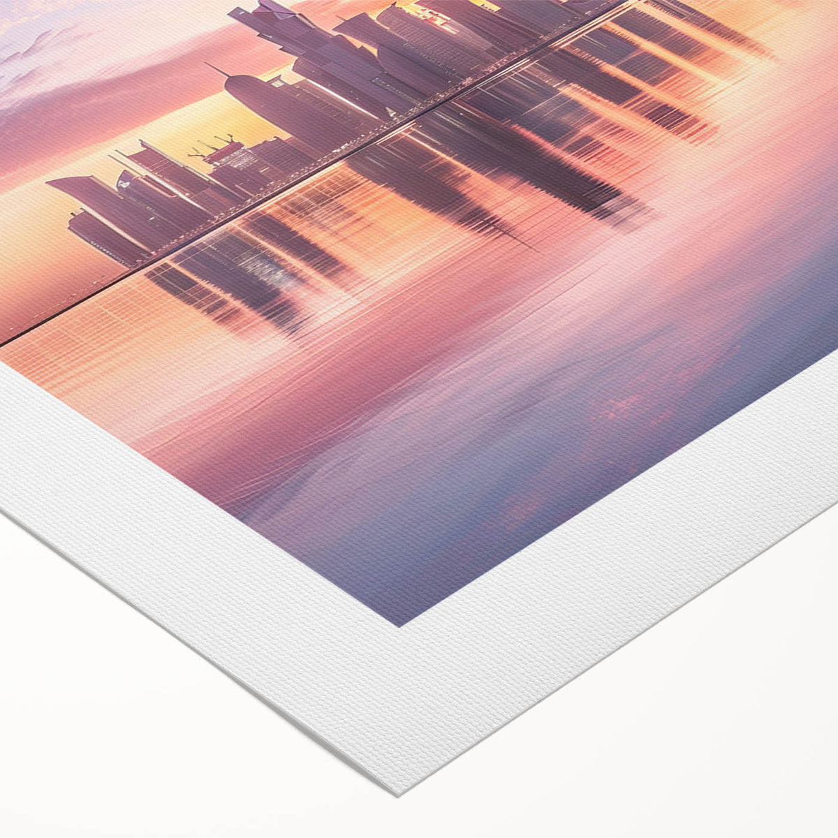 Art deco poster of Qatar scenery in muted earth tones on rolled canvas, suitable for dining room decor.
