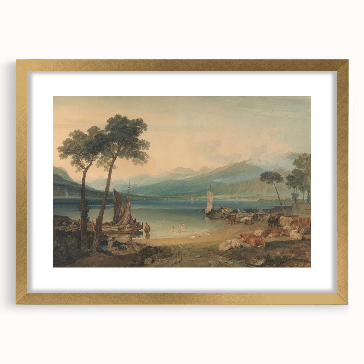 Classic Romantic Paintings: Lake Geneva and Mont Blanc