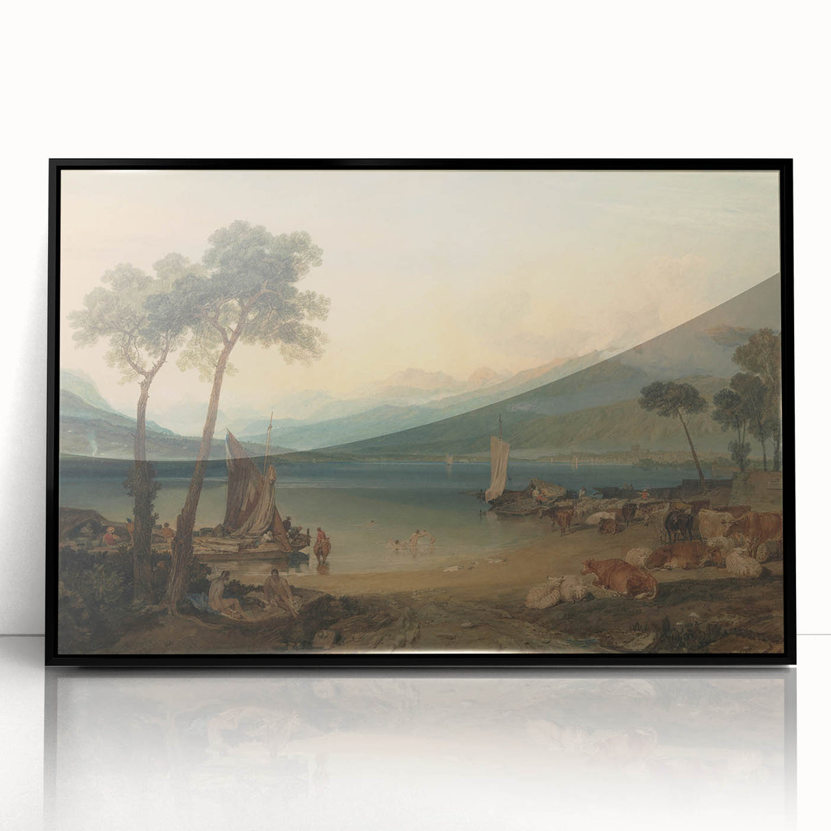 Classic Romantic Paintings: Lake Geneva and Mont Blanc