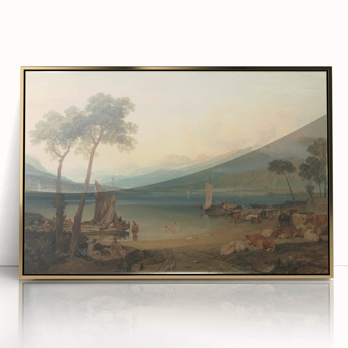 Classic Romantic Paintings: Lake Geneva and Mont Blanc