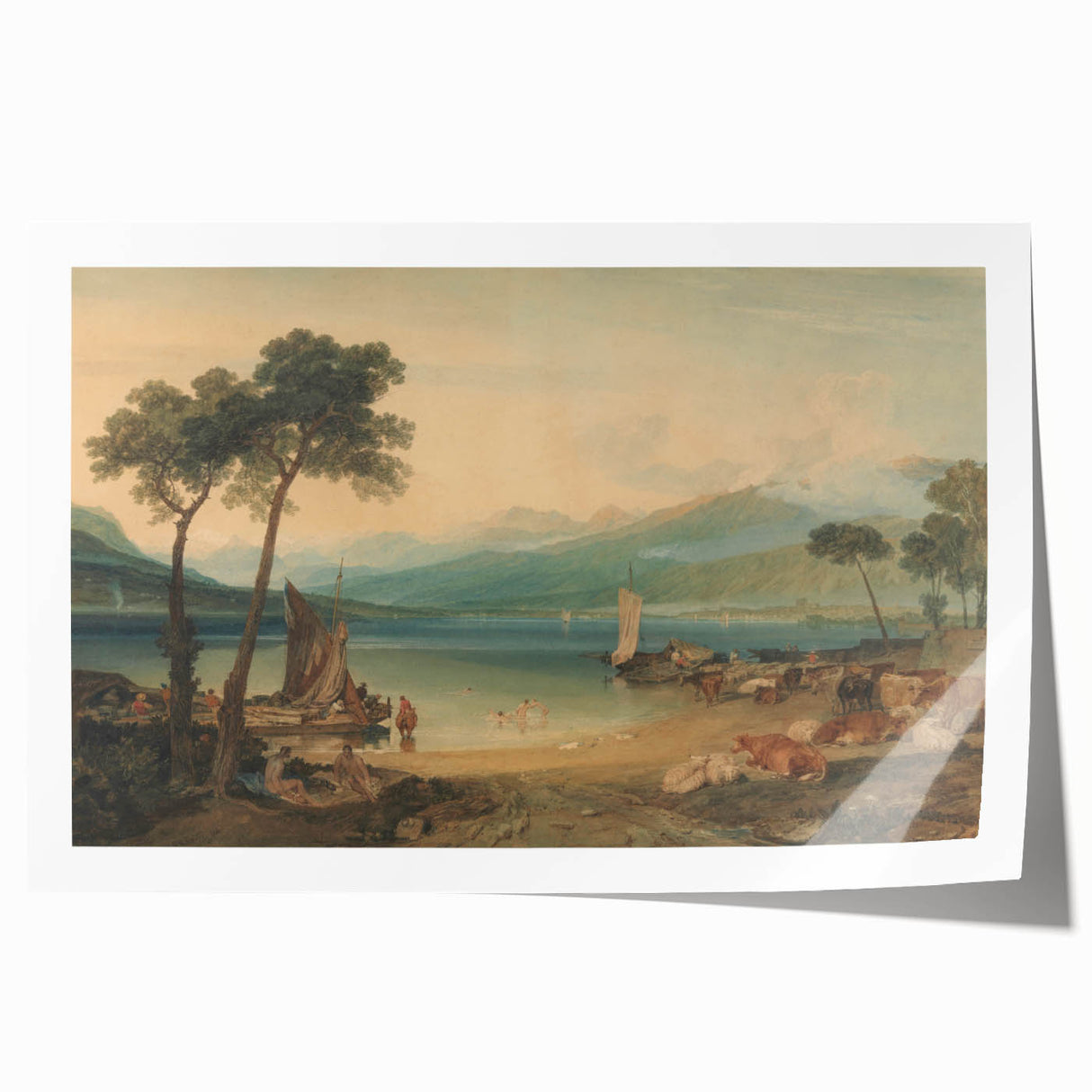 Classic Romantic Paintings: Lake Geneva and Mont Blanc