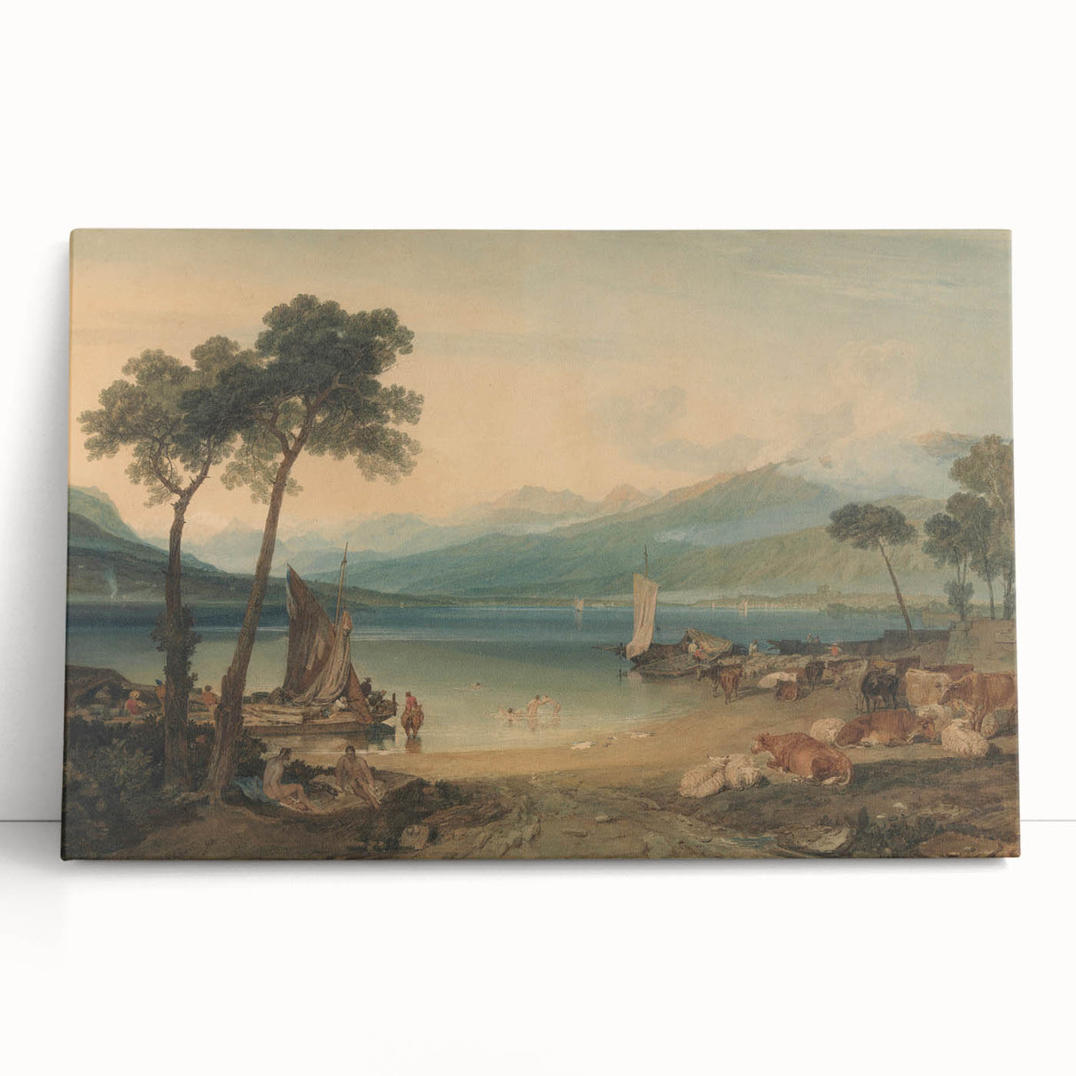 Classic Romantic Paintings: Lake Geneva and Mont Blanc