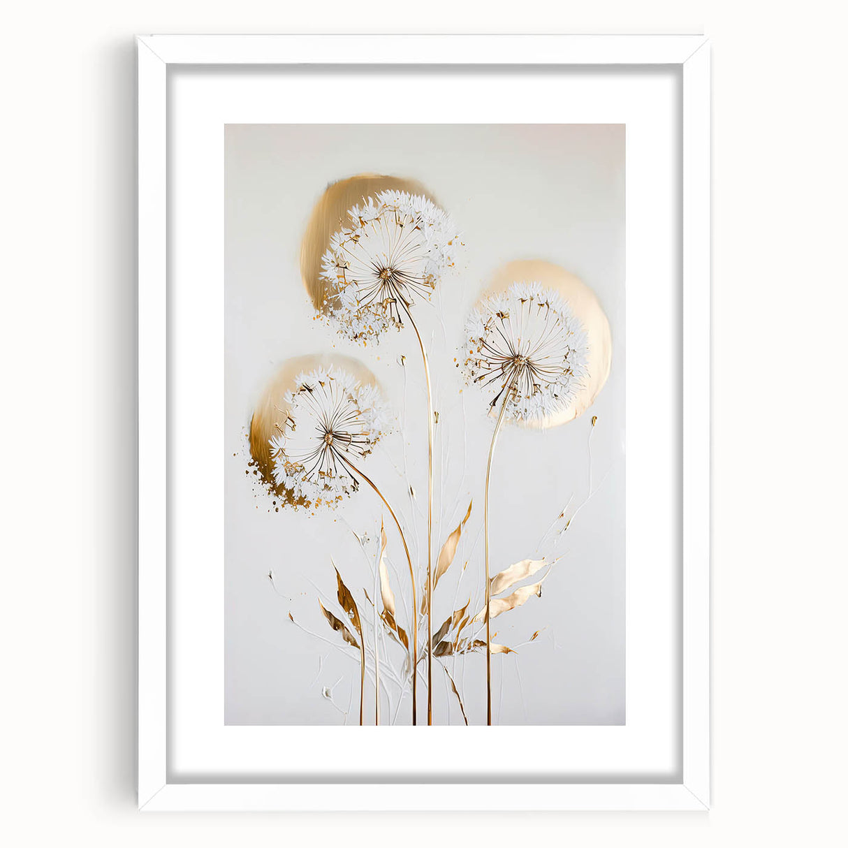 Abstract floral art framed in a white mat, showcasing vibrant colors and intricate patterns, perfect for modern home decor or office settings. Ideal for enhancing any space with a touch of elegance and creativity.