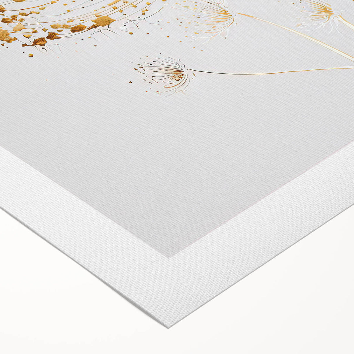 Abstract floral design on rolled canvas showcasing vibrant colors and intricate patterns, ideal for modern home decor. Packaged securely in a cardboard tube for safe delivery.