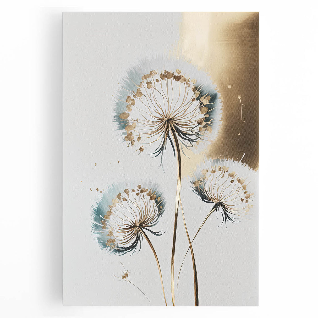 Abstract floral design on stretched canvas, showcasing vibrant colors and intricate patterns. Perfect for modern home decor, adding a touch of elegance.