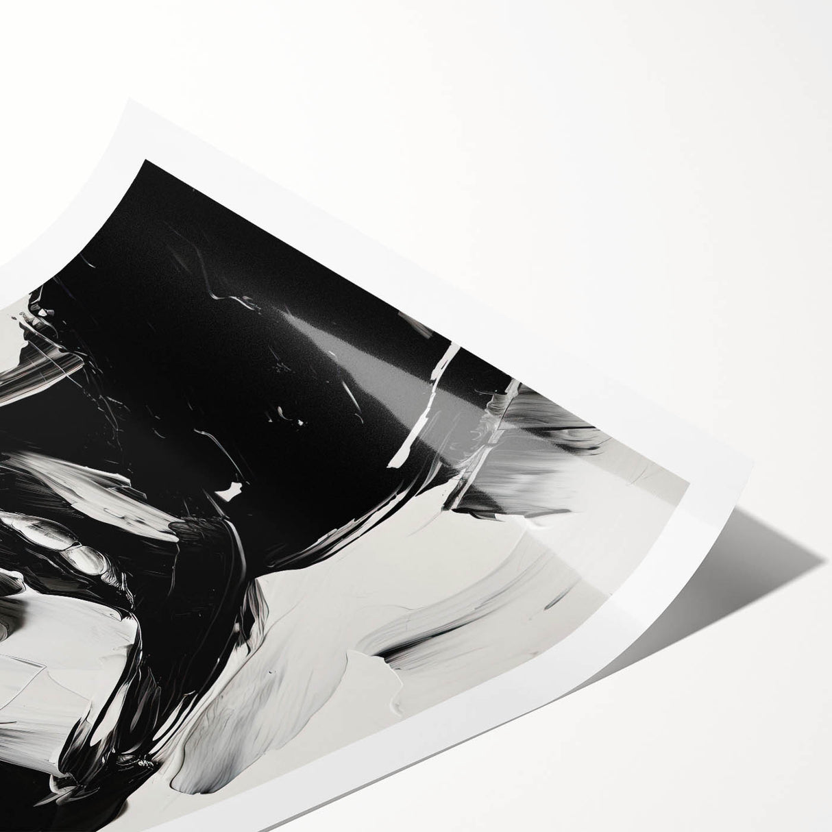 Abstract minimalist wall art print showcasing soft pastel colors and geometric shapes, elegantly rolled and packaged in a protective cardboard tube for easy display.