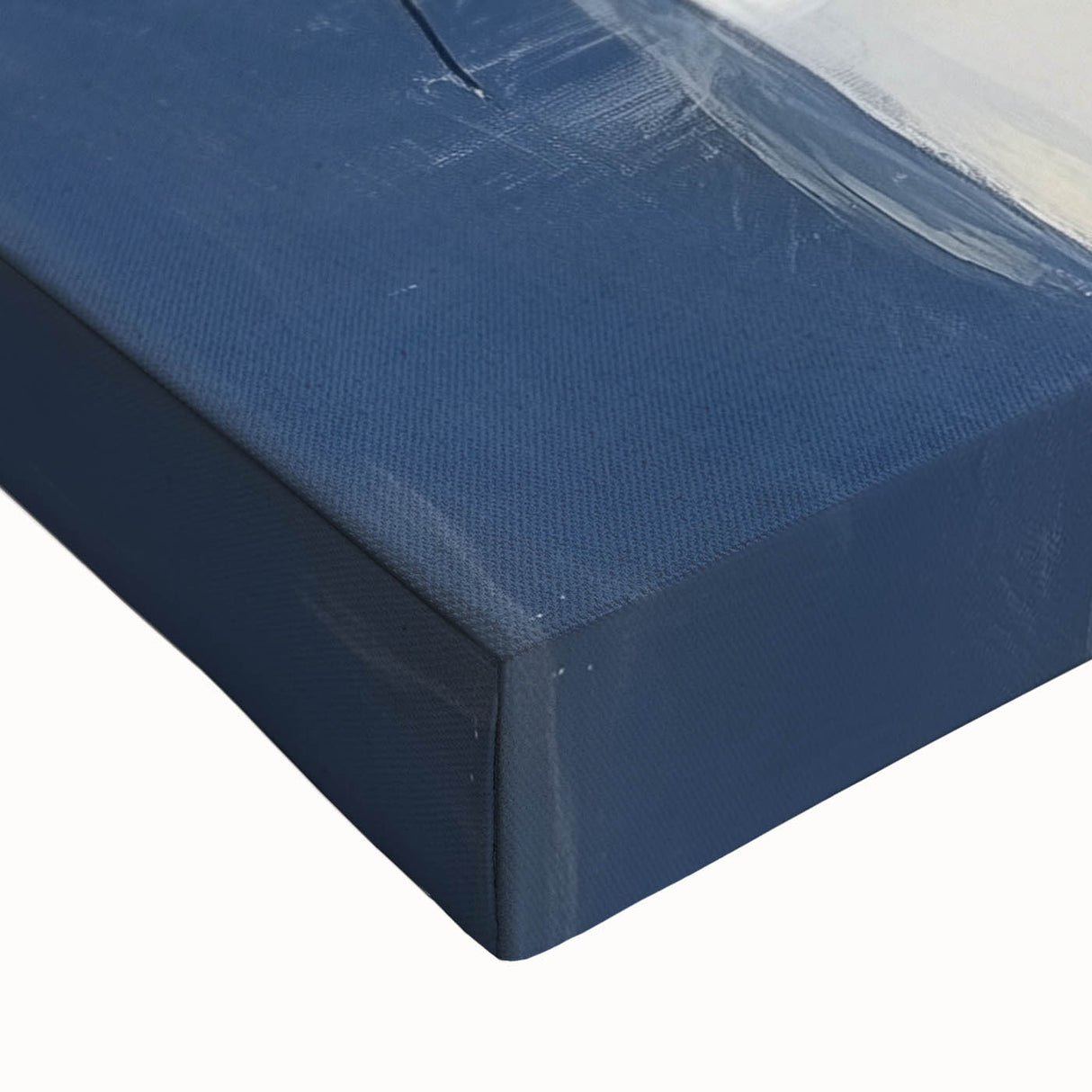 Colorful Abstract Wall Art – Navy, Yellow & White Geometric Canvas