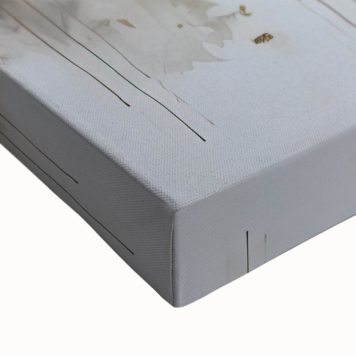 Close-up of a stretched canvas showcasing vibrant abstract floral designs in rich colors, ideal for modern home décor or art enthusiasts seeking a bold statement piece.