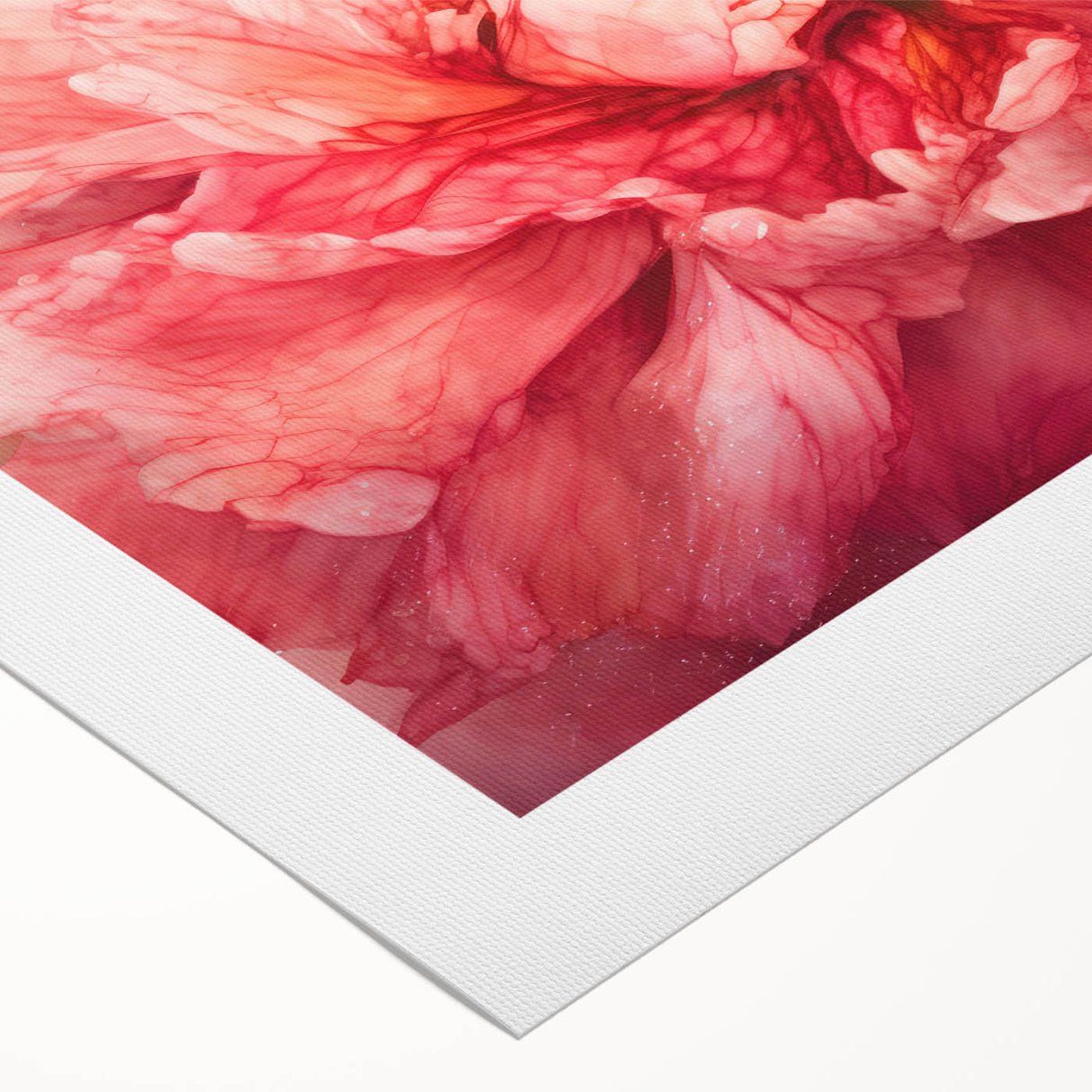 Vibrant abstract floral design on a rolled canvas, showcasing a blend of bold colors and intricate patterns, perfect for modern home decor or art enthusiasts. Packaged securely in a durable tube for safe delivery.