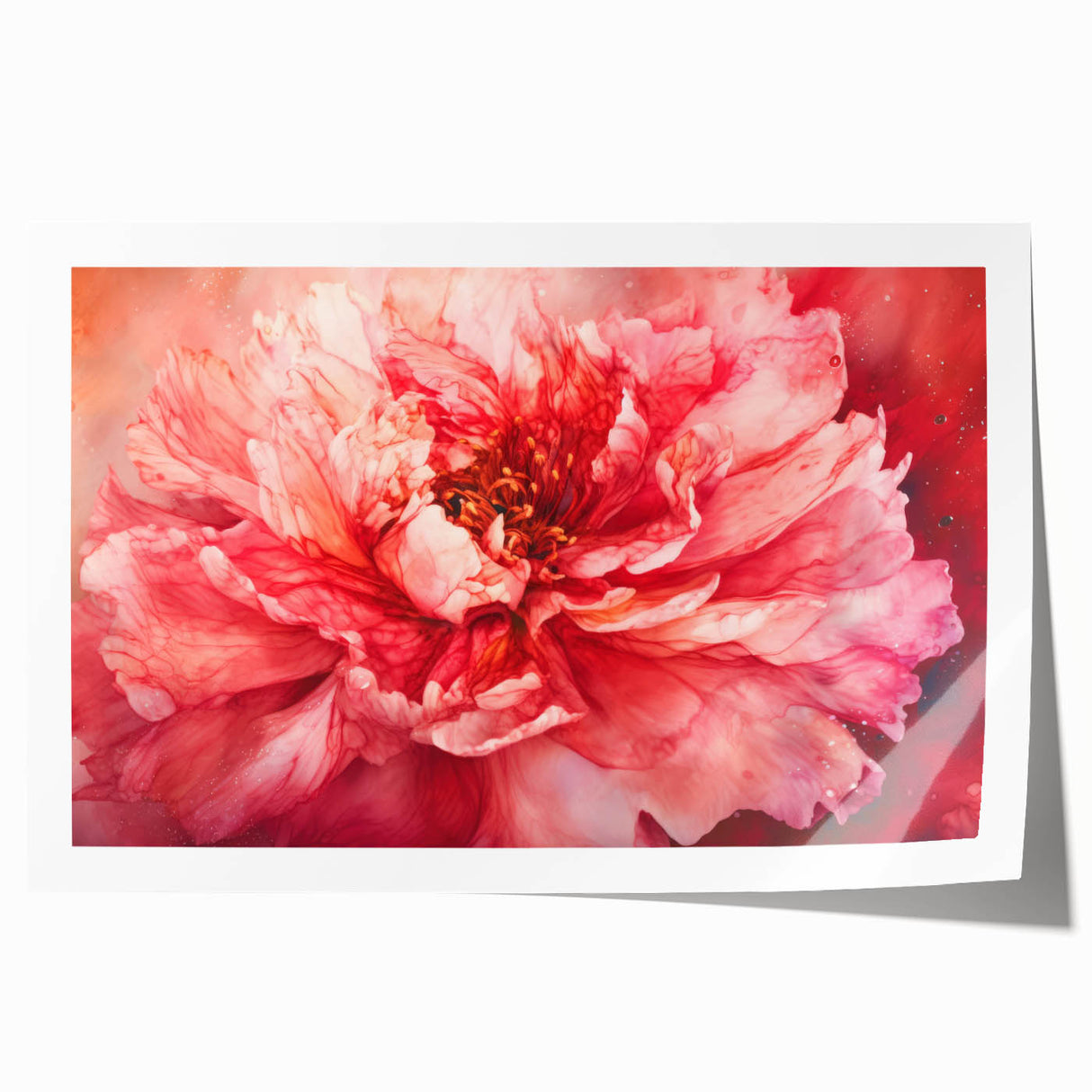 Abstract floral artwork on rolled canvas, showcasing vibrant colors and intricate designs. Ideal for modern home decor, it enhances any living space with its artistic flair. Packaged securely in a protective tube for safe delivery.