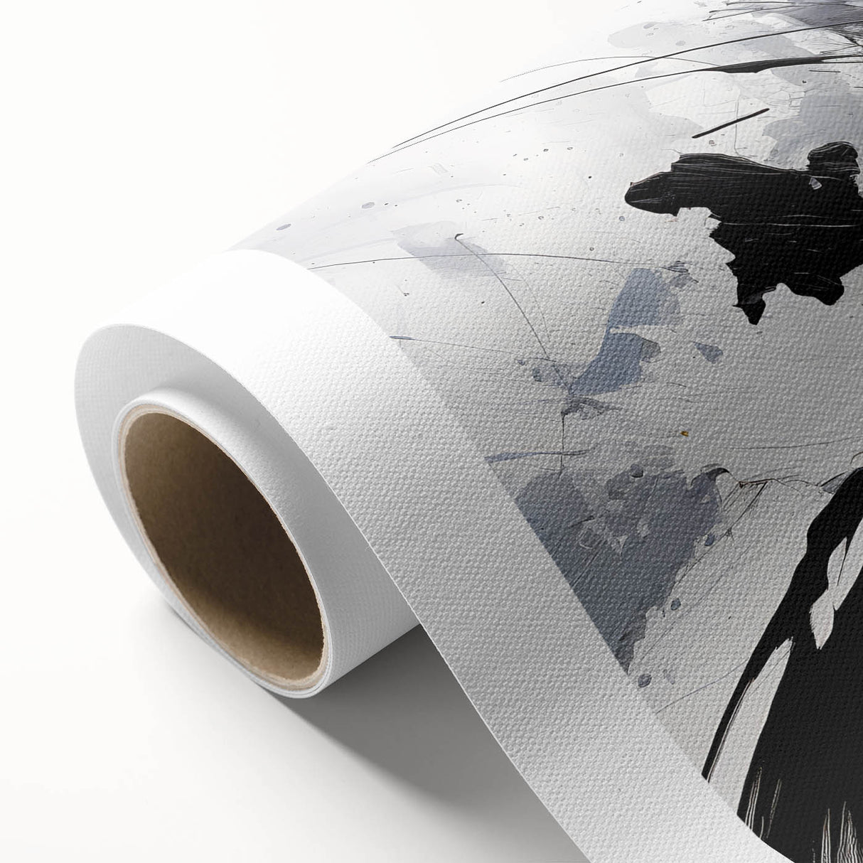 Modern Black - Gray and Yellow Abstract Bedroom Wall Art