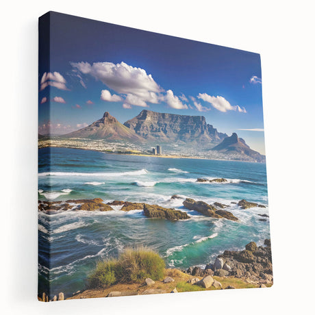 African savannah scene on stretched canvas, featuring warm sunset tones, ideal for kitchen wall art.