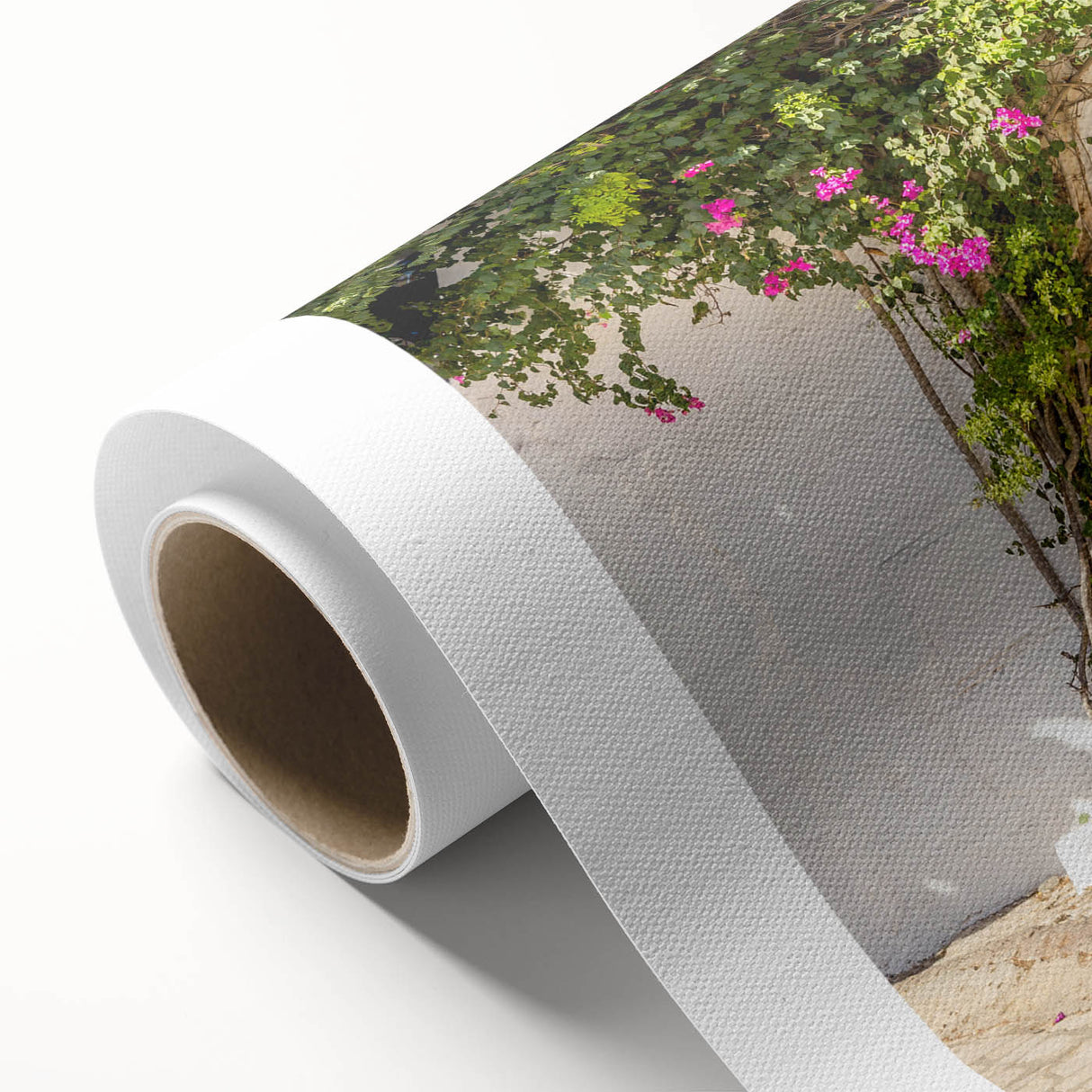 Art Deco poster of a Tunisian landscape in soft pastel colors on rolled canvas, suitable for nursery wall art.