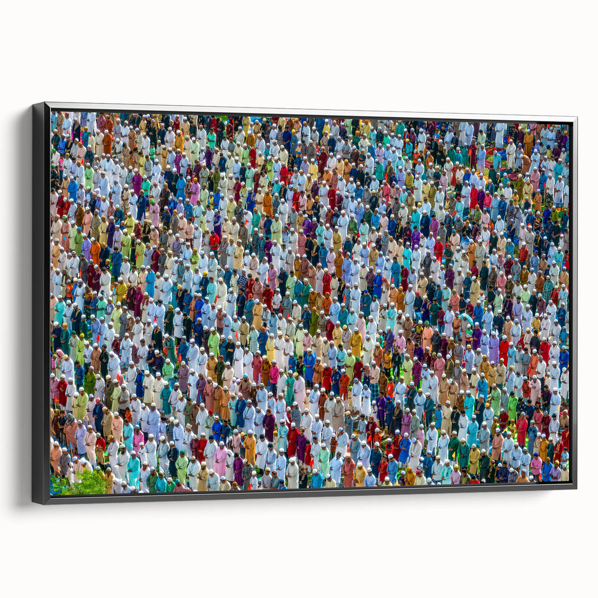 Black and white landscape art painting of Bangladesh scenery on framed canvas, suitable for bedroom wall decor.