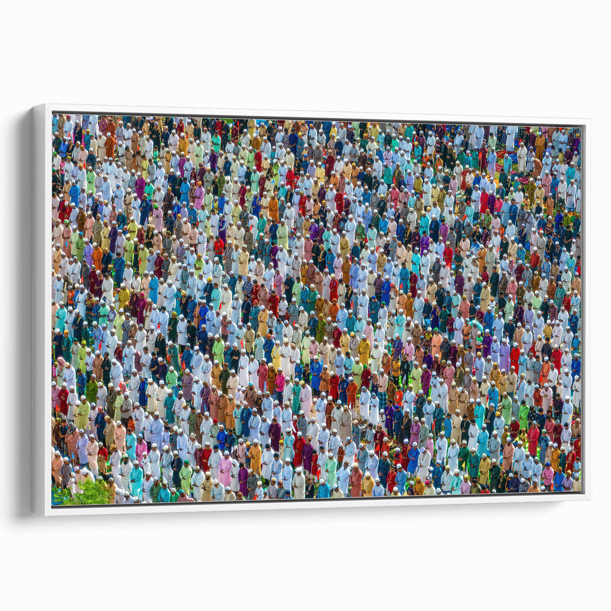 Vintage poster art of a scenic Bangladesh landscape on a framed canvas, featuring vibrant colors.